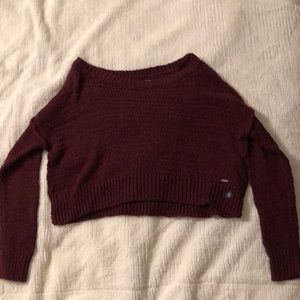 NWT BURGUNDY CROPPED SWEATER